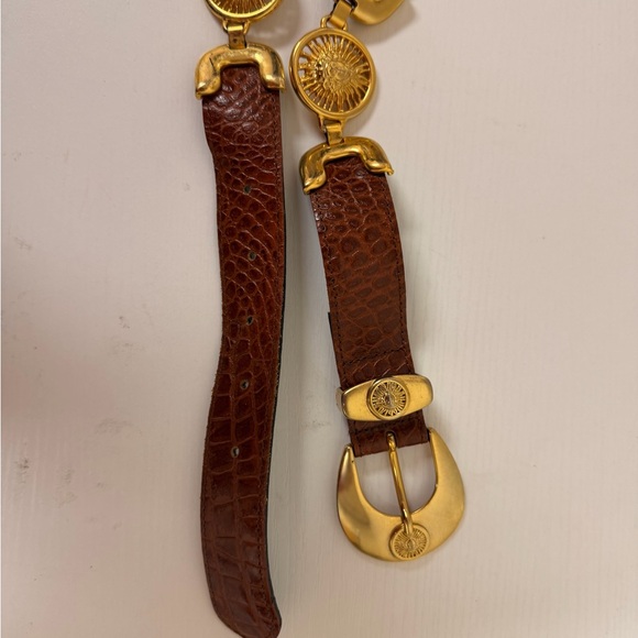 Versace Brown and Gold Women's Belt - Picture 2 of 5